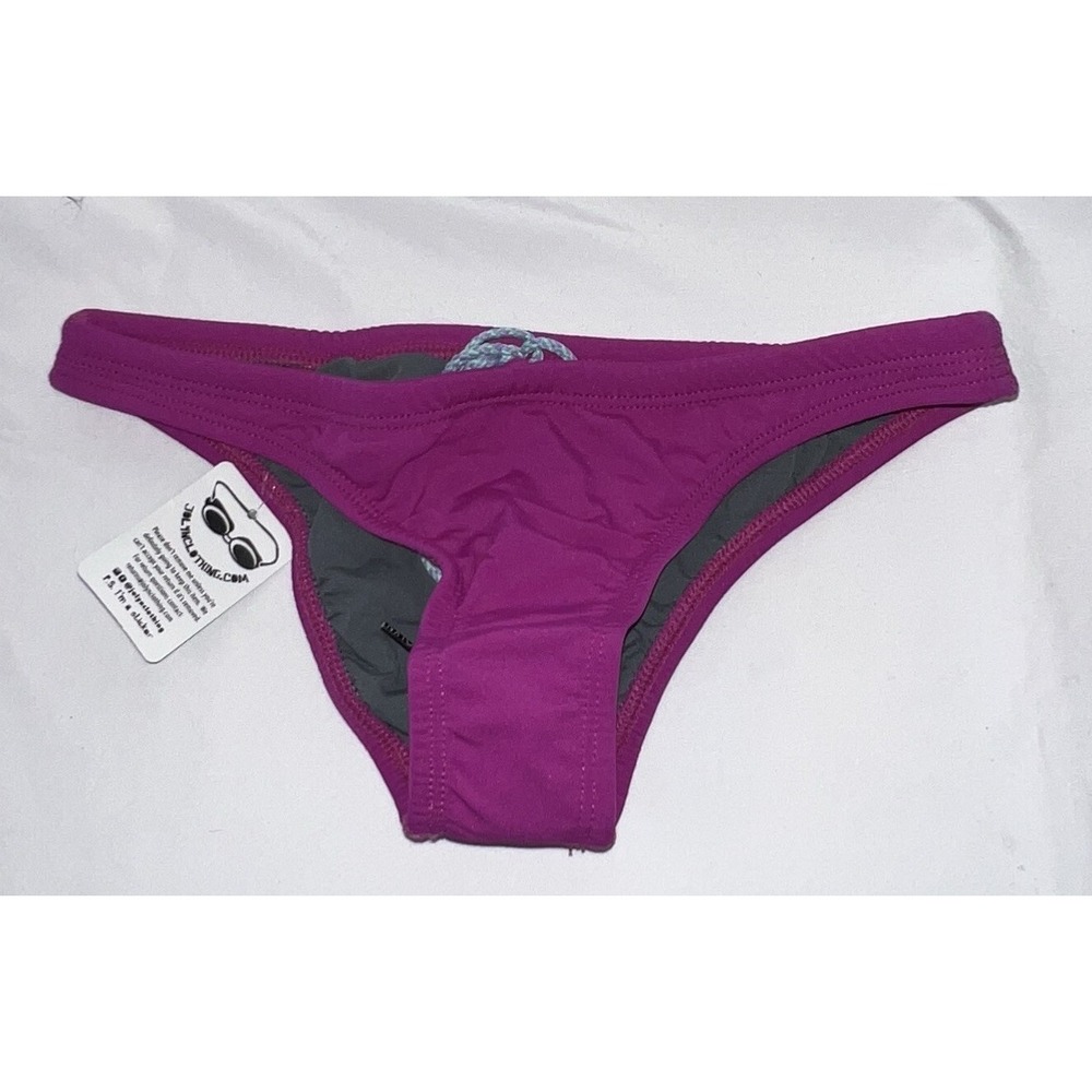 JOLYN Bikini Bottoms Brazil Cut French Mulberry (Purple)  Large New With Tags‎